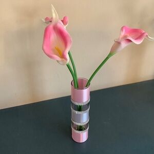 Calla lily bud vase embellished with ribbon and rhinestones…custom made